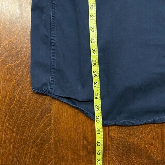 Wrangler Riggs Workwear Thick Navy Blue Button Down Shirt Cotton Men's Large - Picture 7 of 7